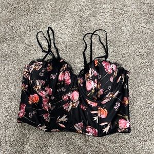 NWT Victoria’s Secret Corset Black and Floral